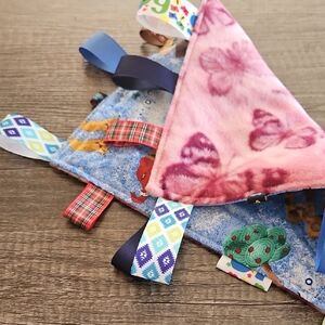 Colorful Butterflies & Animal Ark Babies Taggie Blanket.